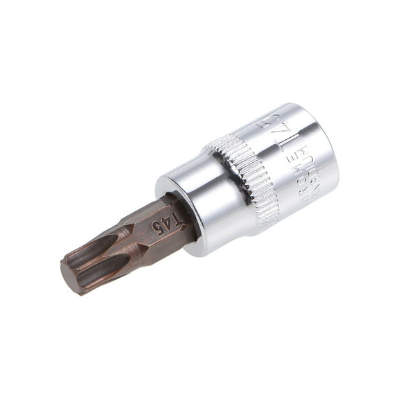 Uxcell 3/8" Drive x T45 Torx Bit Socket, S2 Steel Bits, CR-V Sockets 48mm Length (For Hand Use Only)