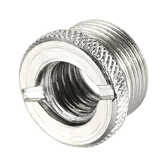 Uxcell 3/8 Female To 5/8" Male Threaded Screw Adapter For Microphone Stand Silver Tone 1 pcs