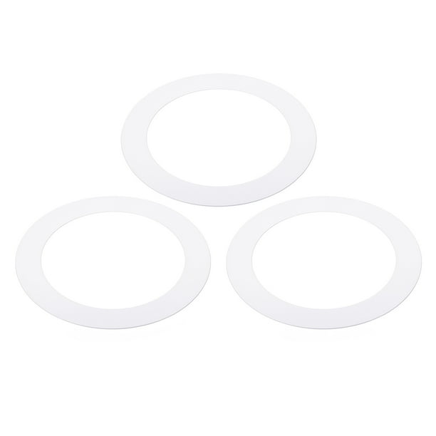 Uxcell 3.8" ID 5.3" OD Goof Rings for Recessed Light Gloss White Goof