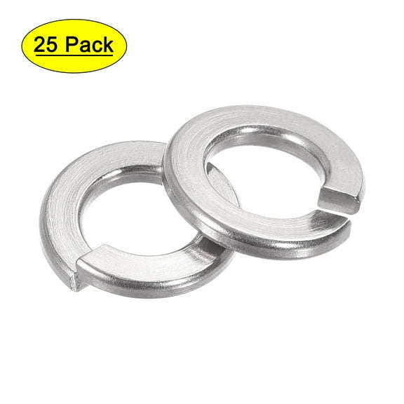 Uxcell 3/8-Inch 304 Stainless Steel Split Spring Lock Washer 25 Pack