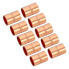 Uxcell 3/8 Inch ID Straight Copper Coupling Sweat End Welding Joint Pipe Fitting 10 Pack
