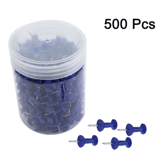 Uxcell 3/8 Inch Push Pins  Thumb Tacks Office Hanging Blue, 500 Pack