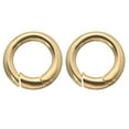 thumbnail image 1 of Uxcell 3/8 Inch Spring O Rings, 2Pcs Brass Trigger Spring Keyring for DIY Craft Purse, 1 of 6
