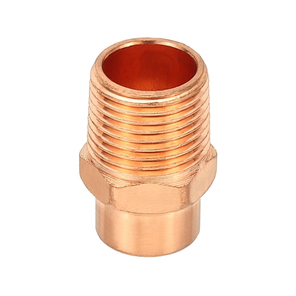 Uxcell 3/8" Male Adapter Fitting with C x M Connections, Copper Pipe Fittings