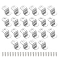 thumbnail image 1 of Uxcell 3/8" Offset Canvas Clips, 22 Pcs Metal Picture Framing Mirror Clips Z Shape Mounting Tools with Mounting Hole for Photo Painting, Include 22 Screws, Silver Tone, 1 of 6