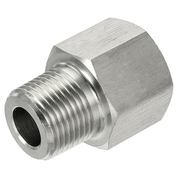 Uxcell 3/8 PT Male to 3/8 PT Female Stainless Steel Pipe Fitting Reducing Hex Bushing