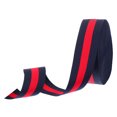 thumbnail image 1 of Uxcell 1-5/8" Navy Red Striped Grosgrain Ribbon 25 Yard Polyester Stripe Ribbon, 1 of 6