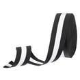 thumbnail image 1 of Uxcell 1-5/8" Black White Striped Grosgrain Ribbon 25 Yard Polyester Stripe Ribbon, 1 of 6
