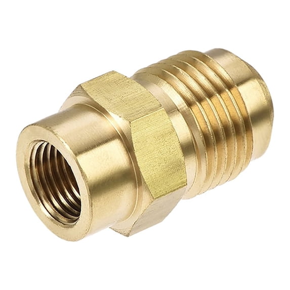 Uxcell 3/8 SAE Flare Male to 1/8NPT Female Tubing Adaptor Brass Pipe Fitting
