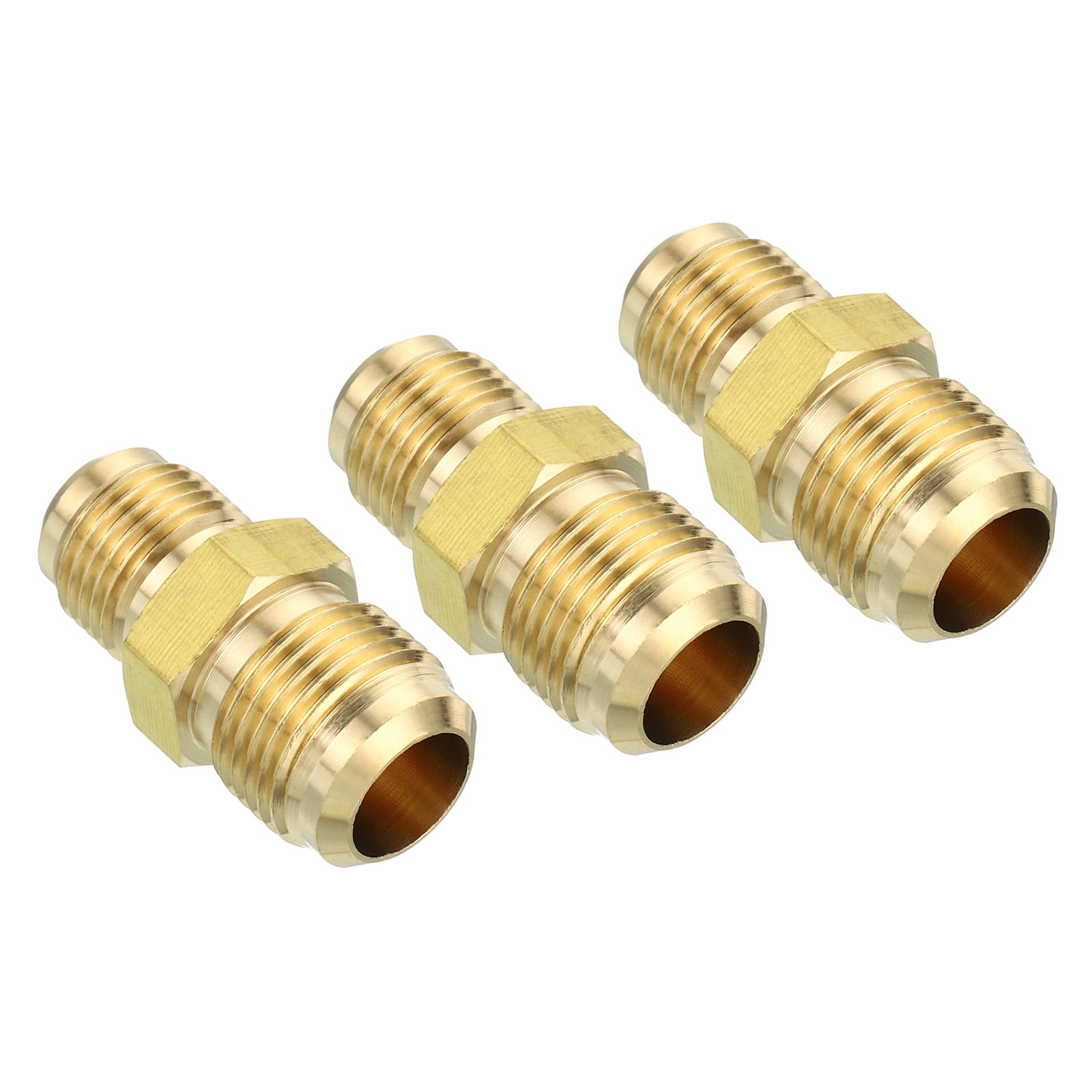 Uxcell 3/8 SAE Male x 1/2 SAE Male Brass Flare Union