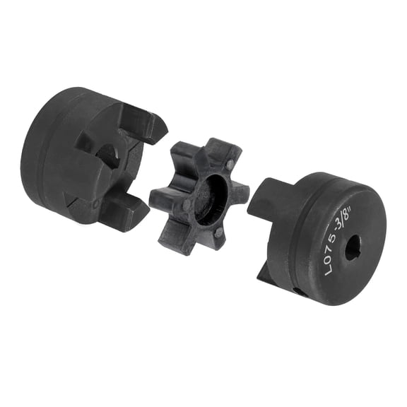 Uxcell 3/8" to 5/8"L075 Flexible 3-Piece L-Jaw Coupling Coupler Set