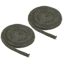 Uxcell 3/8"x 1/8"x73" Wood Stove Gasket, 2 Pcs Graphite Fiberglass Flat High Temperature Resistance Seal Rope, Black