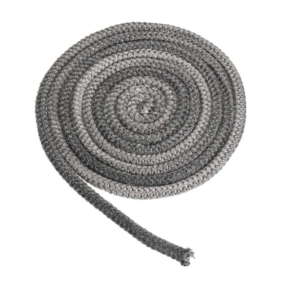 Uxcell 3/8"x 118" Wood Stove Gasket, Graphite Fiberglass Round Type High Temperature Resistance Seal Rope, Black