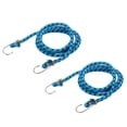 thumbnail image 1 of Uxcell 3/8" x 4.9ft Marine Grade Bungee Cord with Hooks, 2Pcs Rubber Heavy Duty Outdoor Elastic Straps Kayak Stretch String Rope for Securing Luggage Moving Cargo, Blue, 1 of 6