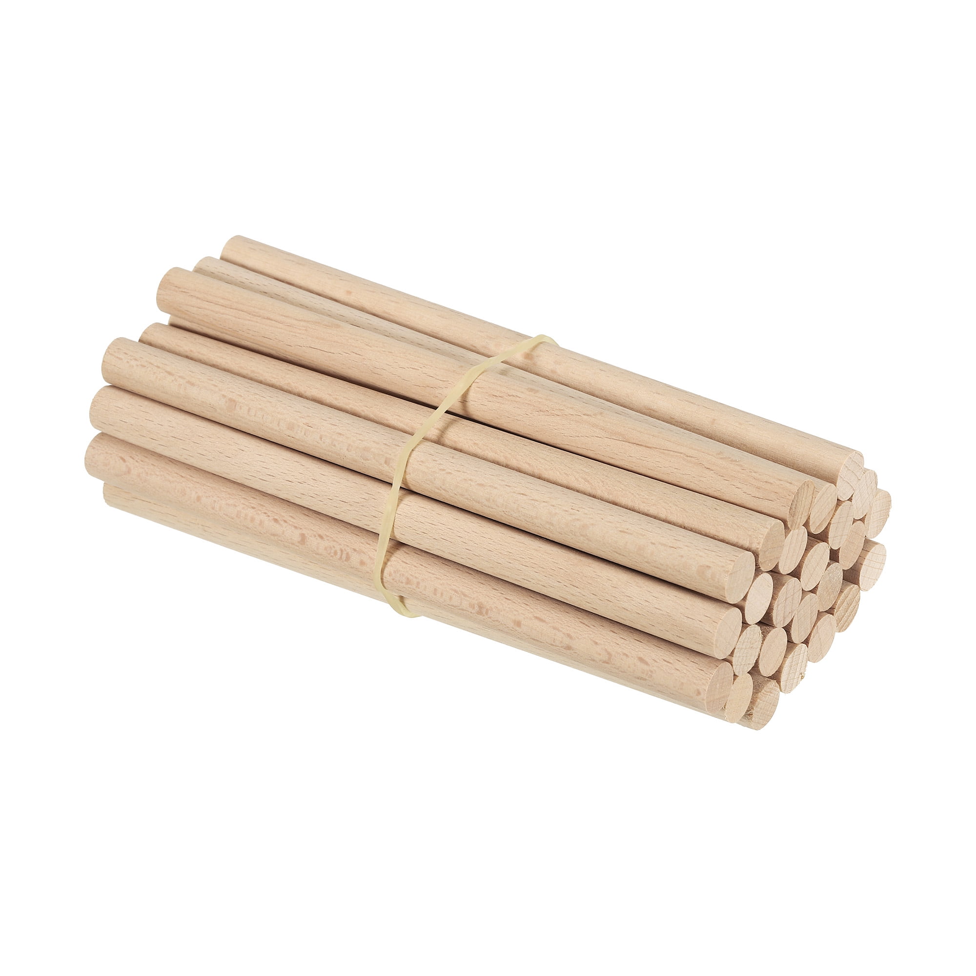 Uxcell 3/8 x 6 Inch Dowel Rods Wood Sticks Unfinished Wooden Dowel Rods