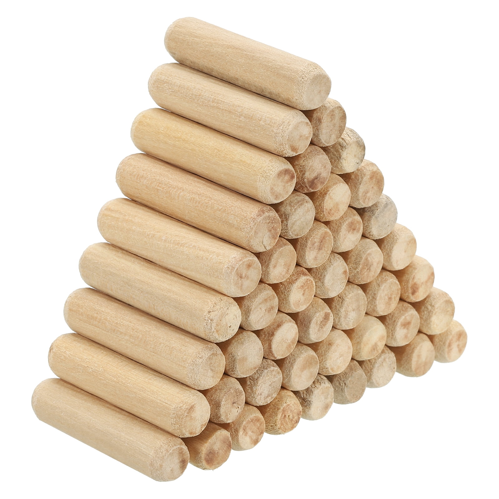 Uxcell 3/8"x1 9/16" Wood Dowel Pins,120 Pack Fluted Wooden Dowel Pin ...