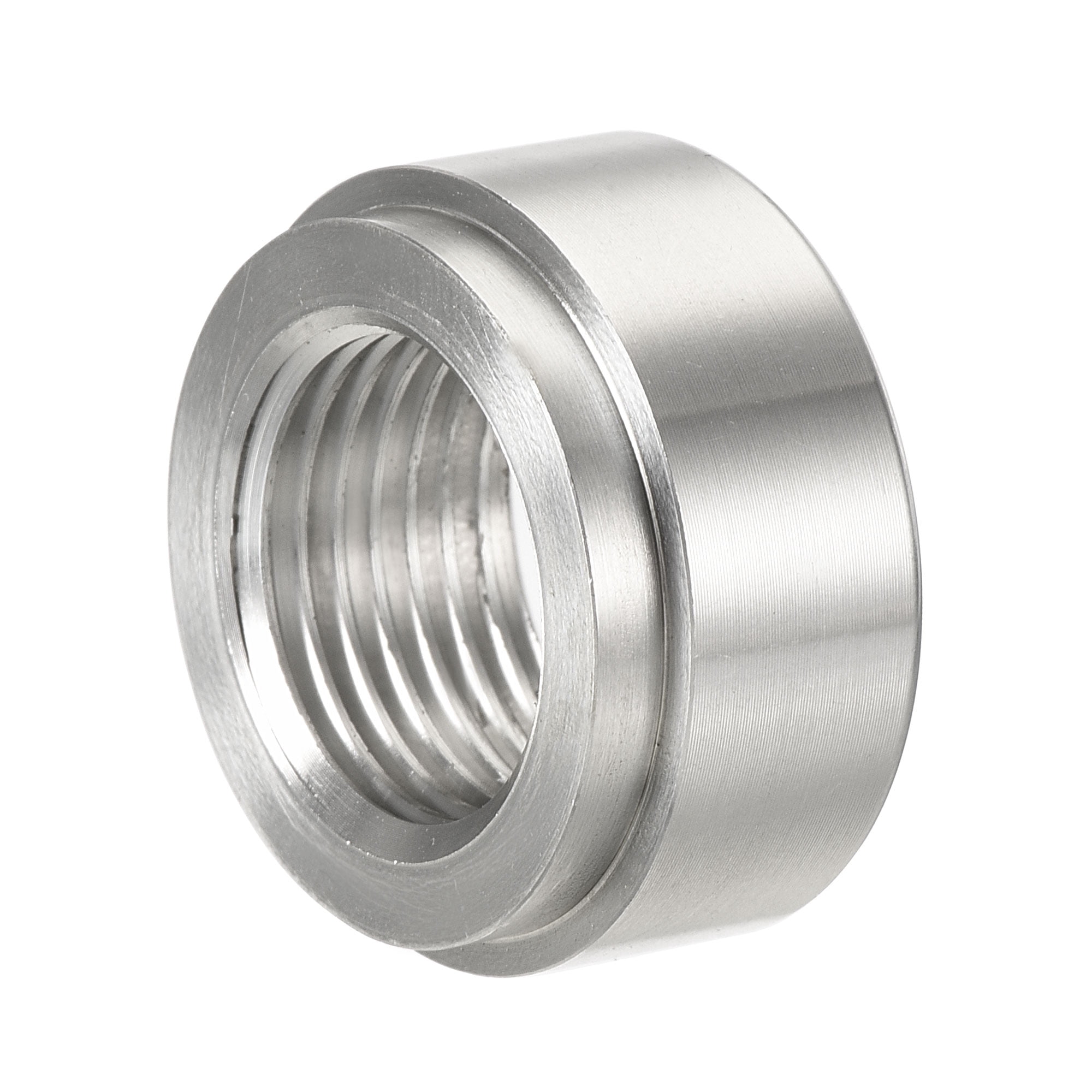 2 Pcs 3/8" NPT Female Stainless Steel Weld-On Bung Fittings - 304 SS, Stepped Weld End