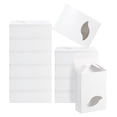 thumbnail image 1 of Uxcell 3.8x2.8x1.2" Paper Soap Box with Window, 20 Pack Soap Boxes Leaf Presents Packaging Boxes, White, 1 of 6