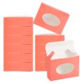 thumbnail image 1 of Uxcell 3.8x2.8x1.2" Paper Soap Box with Window, 20 Pack Soap Boxes Oval Presents Packaging Boxes, Pink, 1 of 6