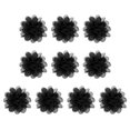 thumbnail image 1 of Uxcell 3.9" Chiffon Flowers Mesh Fabric Flowers Sewing Fabric Appliques Black 10 Pcs, 1 of 6