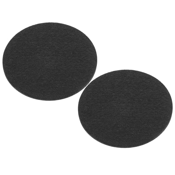 Uxcell 3.9" Dia. Adhesive Non-Slip Backed Felt, 2 Pcs 5mm Thick Round Lamp Base Anti-Slip Mat Anti-Scratch Pad, Black