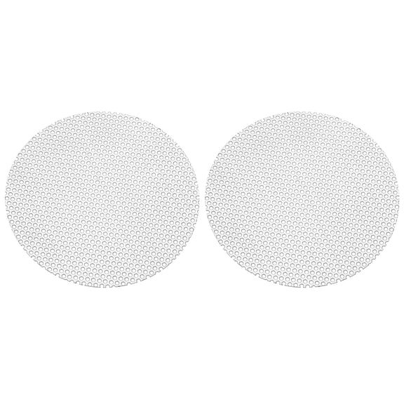 Uxcell 3.9" Diameter 304 Stainless Steel Perforated Sheet, 2 Pcs 0.06" Hole 19GA Expanded Metal Mesh Round Slices Plate Screen Decorative Meshes for Ventilation Grill Smoking, Silver Tone