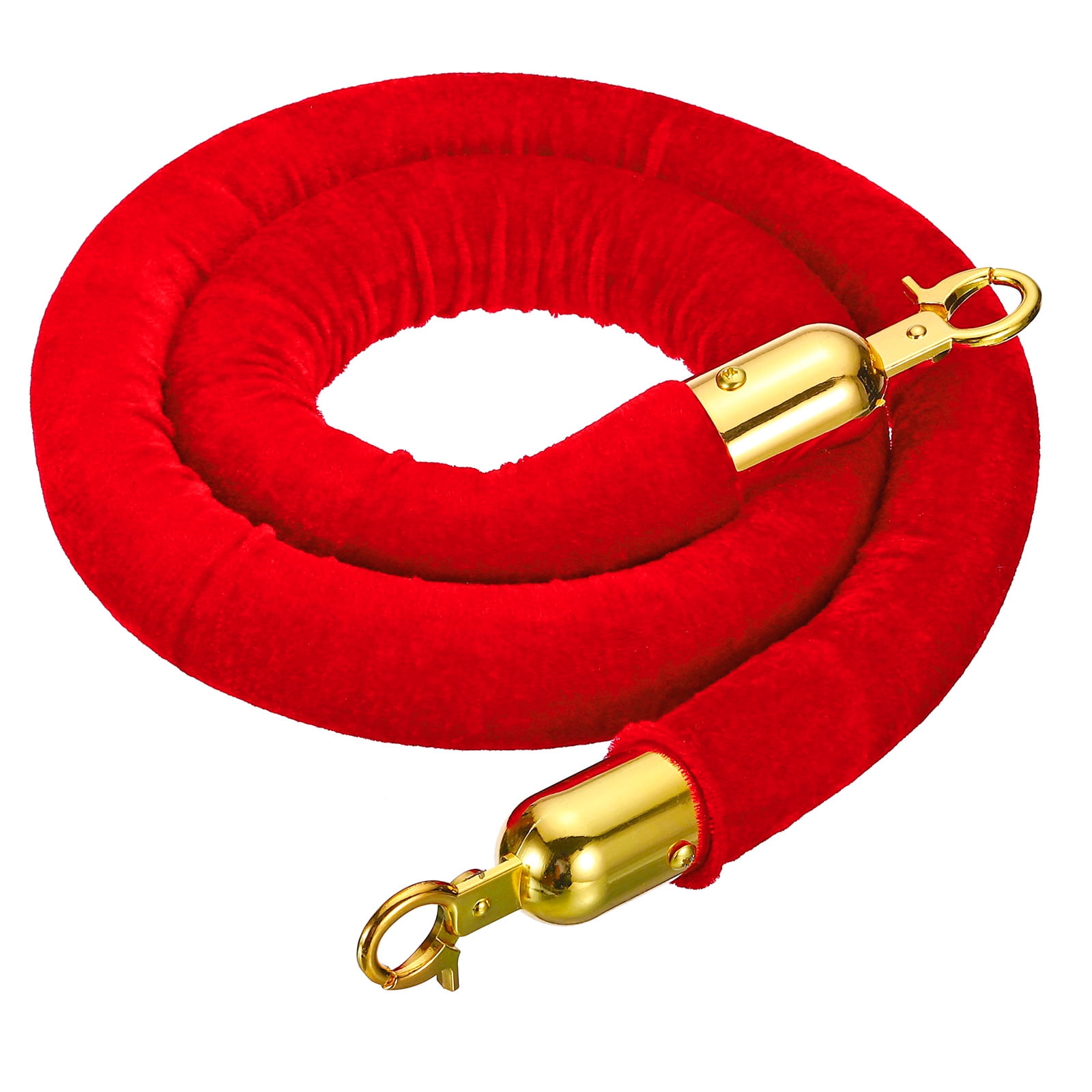 Uxcell 3.9 Feet Dark Red Velvet Stanchion Rope, Crowd Control Barrier ...
