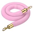 thumbnail image 1 of Uxcell 3.9 Feet Pink Velvet Stanchion Rope, Crowd Control Barrier Rope with Snap Hook, Golden, 1 of 6