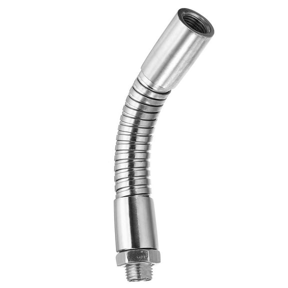 Uxcell 3.9" Gooseneck Hose, 1 Pcs M10 Fine Thread Bendable Metal Hose Flexible Arm Soft Tube Extension, Silver Tone