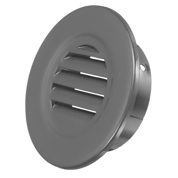 Uxcell 3.9" Round Air Vent, Louver Grille Cover Aluminum Alloy Soffit Vent HVAC Ventilation for Ceiling Wall Roofing Bathroom Kitchen Garage Duct Shed Garage, Dark Gray