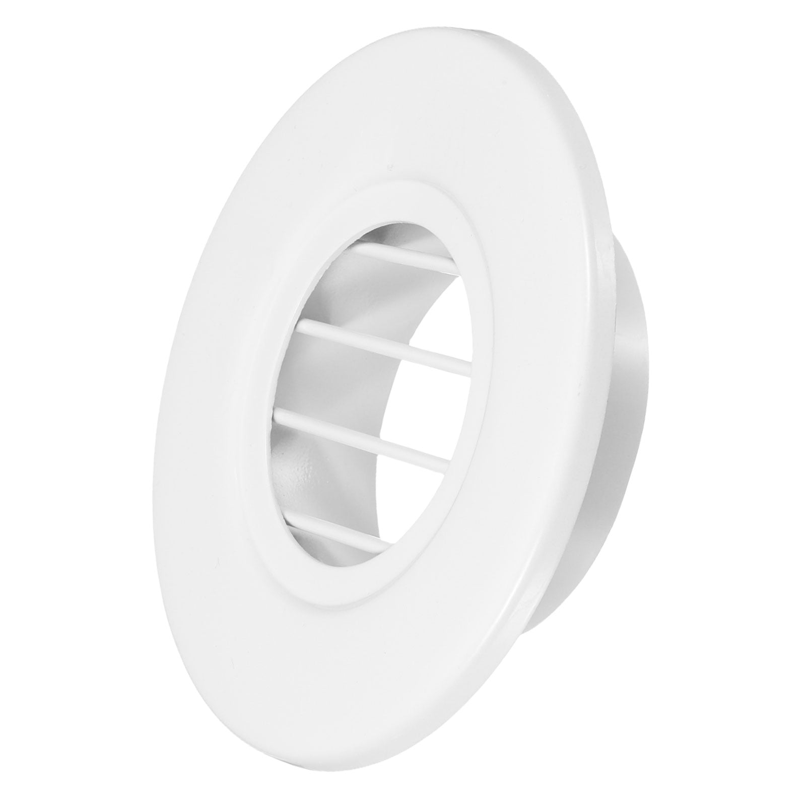 Uxcell 3.9" Round Air Vent, Single Louver Grille Cover Aluminum Alloy Soffit Vent HVAC Ventilation for Ceiling Wall Roofing Bathroom Kitchen Garage Duct Shed Garage, White