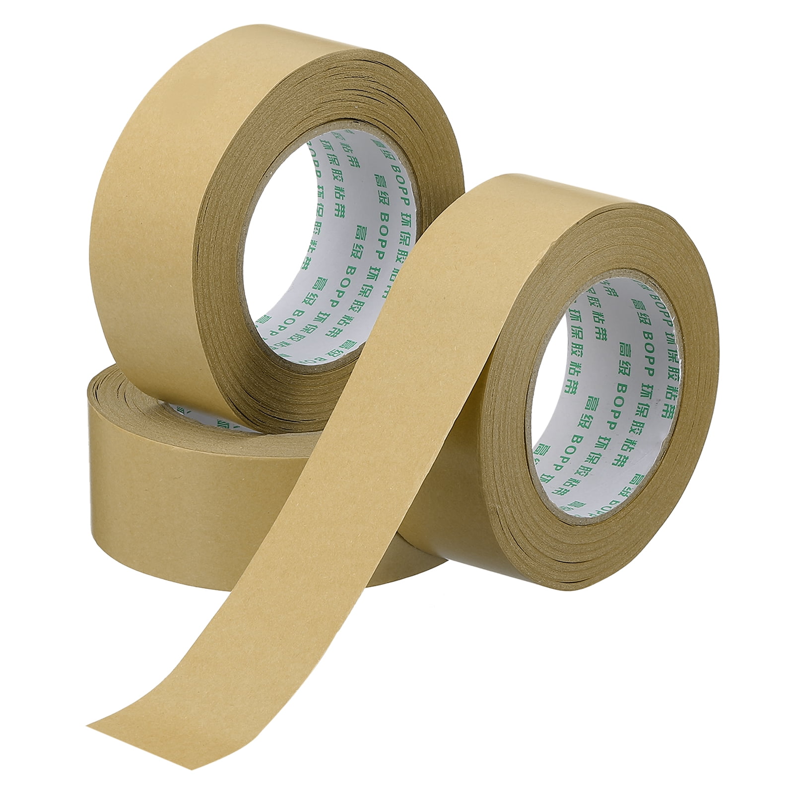 Uxcell 3.9" x 55 Yards Brown Packing Tape, 2 Roll Heavy Duty Kraft Tape for Sealing Cardboard Boxes