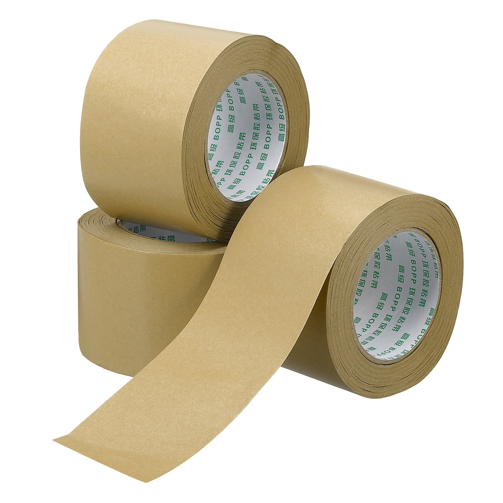 Uxcell 3.9" x 55 Yards Brown Packing Tape, 3 Roll Heavy Duty Kraft Tape for Sealing Cardboard Boxes