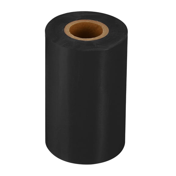 Uxcell 3.93"x328' (100mmx100m) Wax Thermal Transfer Ribbon, 1 Roll 1" Core Ink Out Barcode Printer Ribbon, Black
