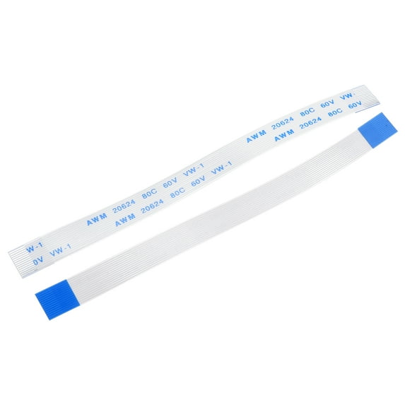 Uxcell 3.94'' 14 Pins FFC FPC Flat Flexible Cable(A Type) for LCD Laptop Plastic White 10pcs
