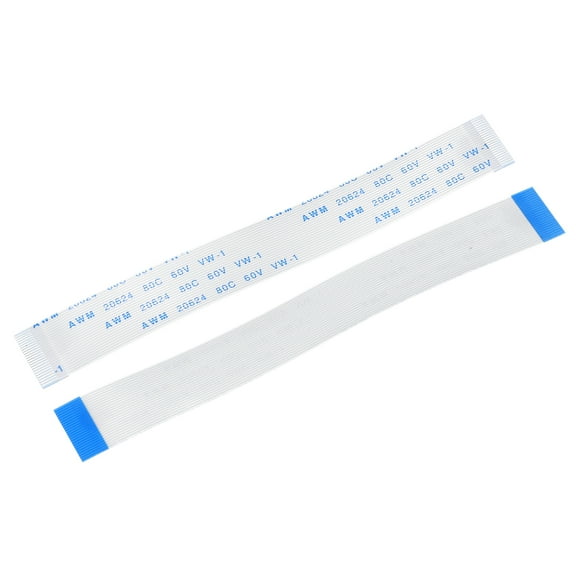 Uxcell 3.94'' 24 Pins FFC FPC Flat Flexible Cable (A Type) for LCD Laptop Plastic White  20pcs