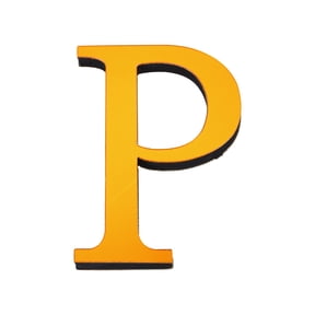 Uxcell 3.94 Inch 3D Acrylic Alphabet Mirror Wall Stickers Letter P Self Adhesive Letter Sign for Home Decoration Deep Gold