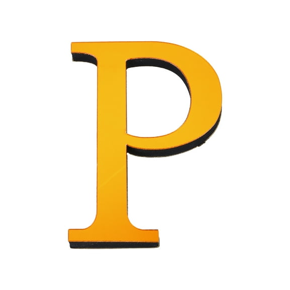 Uxcell 3.94 Inch 3D Acrylic Alphabet Mirror Wall Stickers Letter P Self Adhesive Letter Sign for Home Decoration Deep Gold