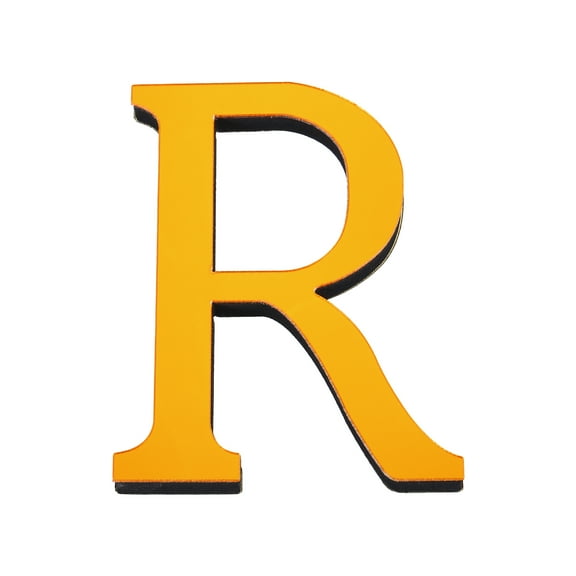 Uxcell 3.94 Inch 3D Acrylic Alphabet Mirror Wall Stickers Letter R Self Adhesive Letter Sign for Home Decoration Deep Gold