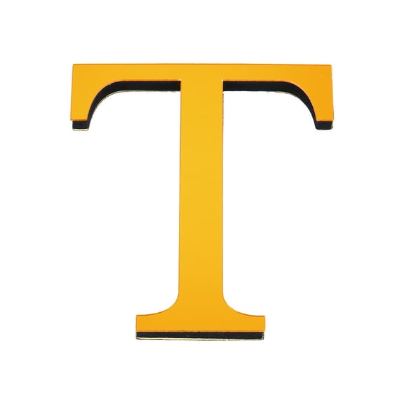 Uxcell 3.94 Inch 3D Acrylic Alphabet Mirror Wall Stickers Letter T Self Adhesive Letter Sign for Home Decoration Deep Gold