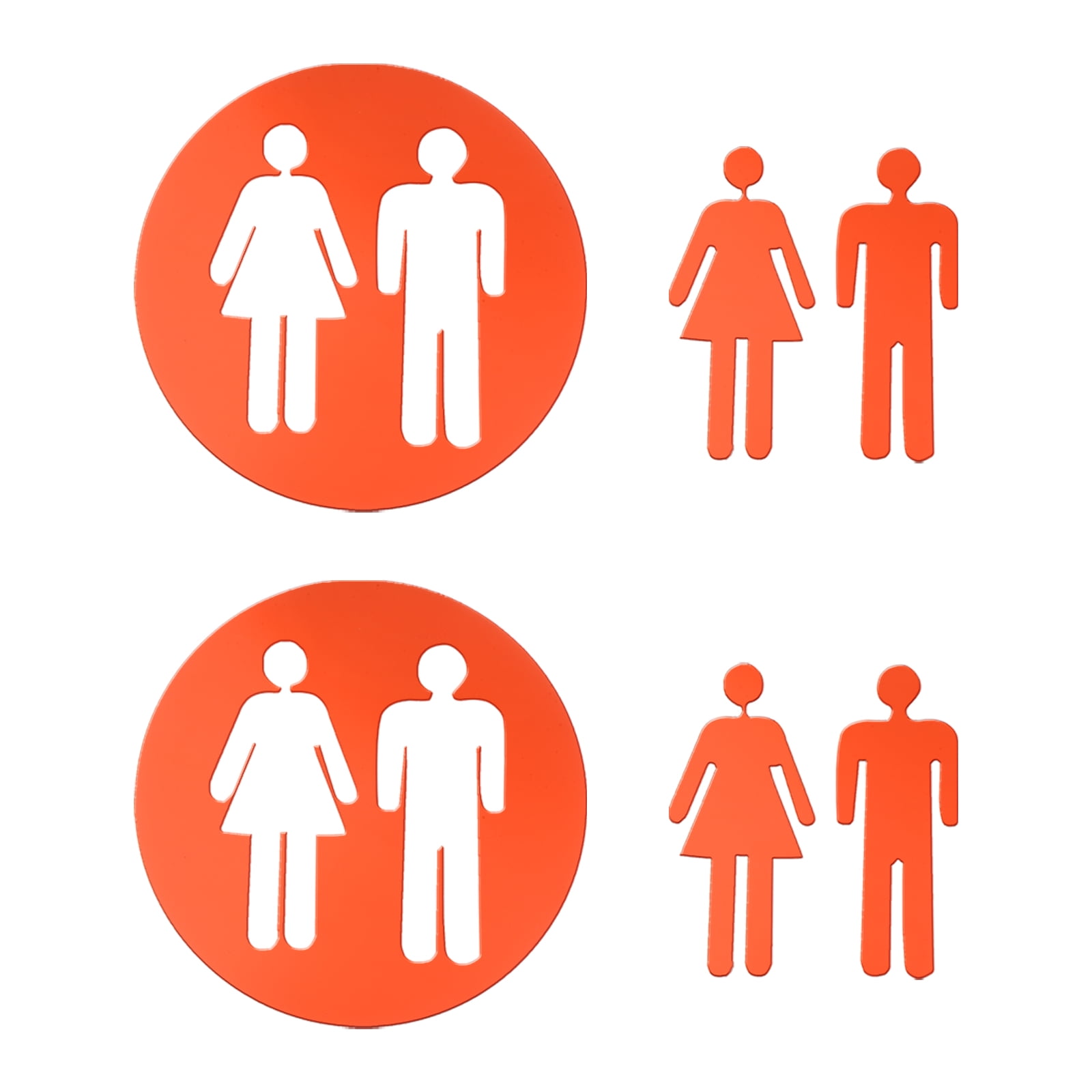 Uxcell 3.94 Inches Restroom Sign, Acrylic Self Adhesive Door Signs, Men ...