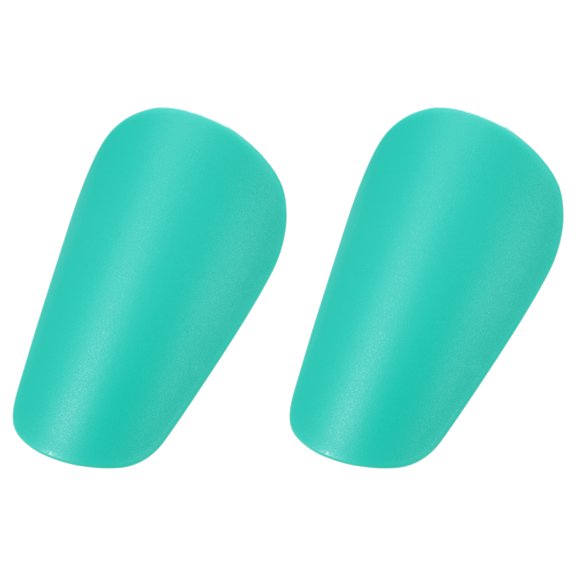 Uxcell 3.94 x 2.36 Inches 2 Pcs Mini Soccer Shin Guards Pads Calf Protective Green