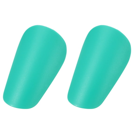 Uxcell 3.94 x 2.36 Inches 2 Pcs Mini Soccer Shin Guards Pads Calf Protective Green