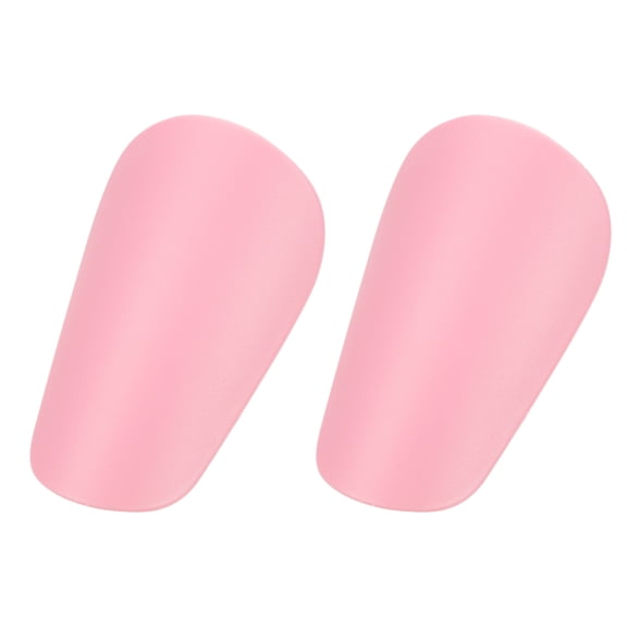 Uxcell 3.94 x 2.36 Inches 2 Pcs Mini Soccer Shin Guards Pads Calf Protective Pink