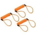 thumbnail image 1 of Uxcell 3.94ft Security Cable Coated Spring Lock Wire Rope Double Loop Steel Orange 3Pcs, 1 of 5