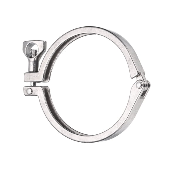 Uxcell 3" (95mm) Single Pin Heavy Duty Triangular Clamp with Wing Nut Set 316 Stainless Steel Sanitary Clamps Fitting Ferrule for Household or Industry