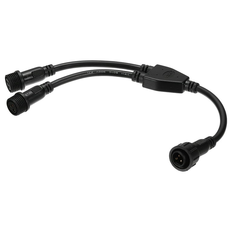 Uxcell 3-Core 3 Pin Y Splitter Connector, 30cm 18AWG IP65 Y Shape