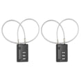 thumbnail image 1 of Uxcell Digit Cable Combination Steel Rope for Gym Bikes Cabinets Wardrobes 11.8" Black, 1 of 7