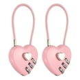 thumbnail image 1 of Uxcell Cable Combination Steel Rope Lock for Gym Bikes Cabinets and More Pink 4.3", 1 of 7