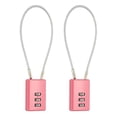thumbnail image 1 of Uxcell Digit Cable Combination Steel Rope for Gym Bikes Cabinets Wardrobes 7.9" Pink, 1 of 7